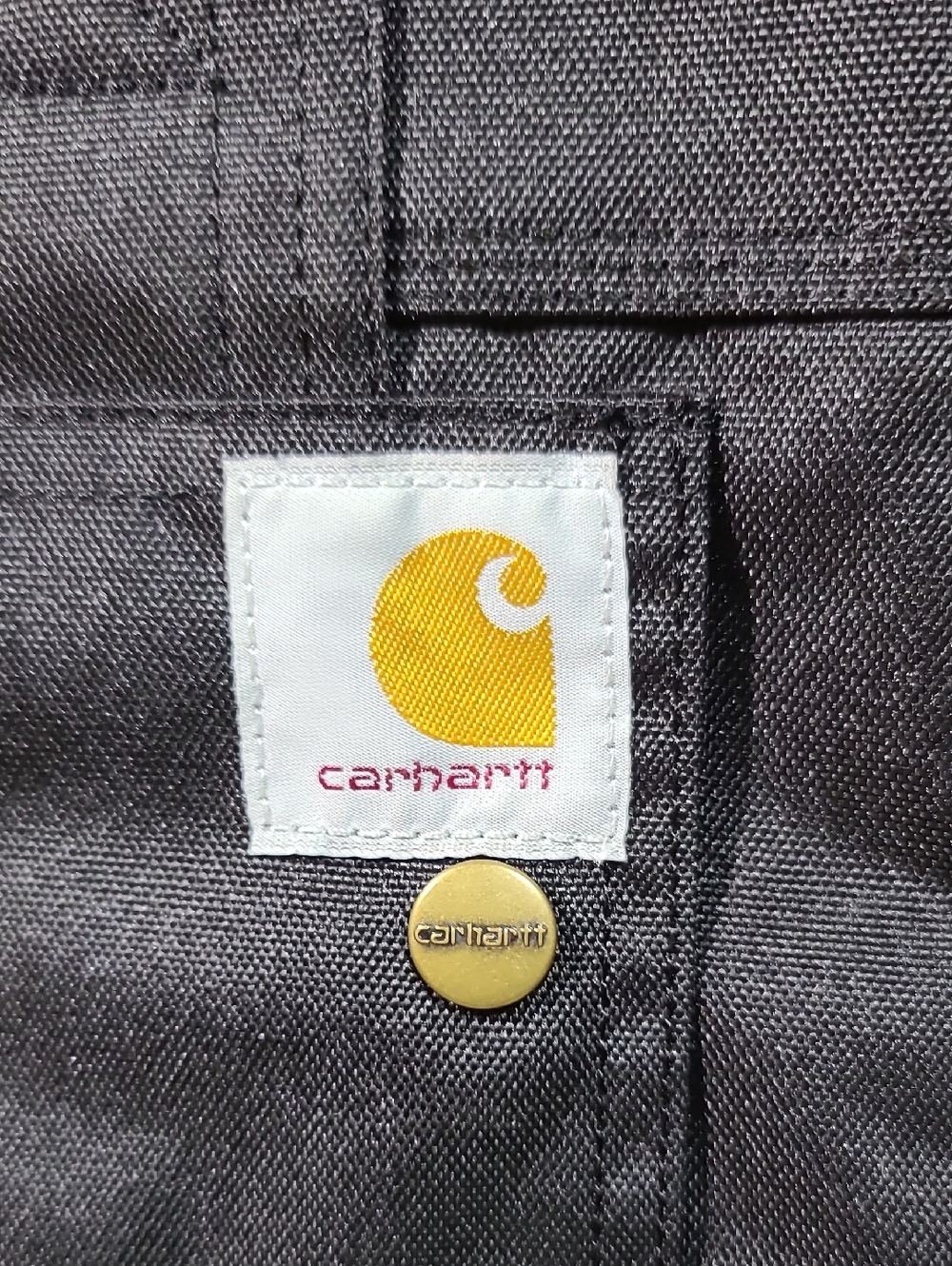 Carhartt Vertical Snap Tote Bag / Black NWT - Picture 6 of 8